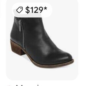Lucky Brand Black Leather Boot women's Size 8 Medium
